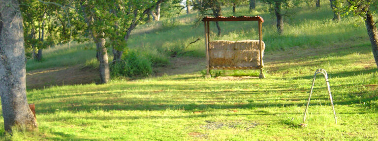 Archery target bales on the archery range